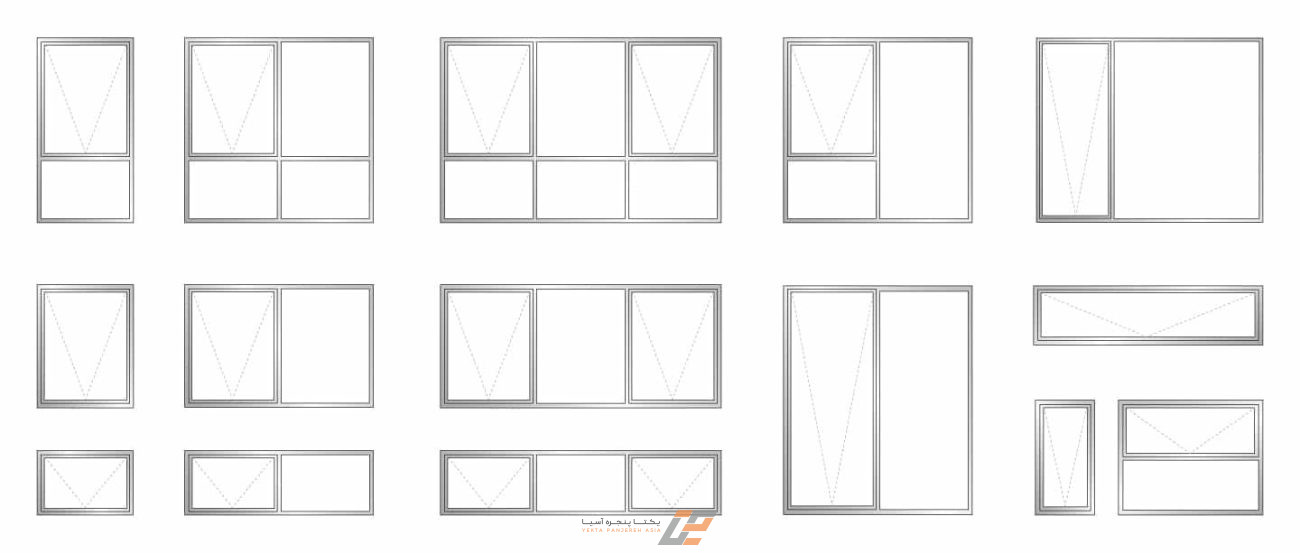 مدل های پنجره دوجداره کلنگی uPVC
